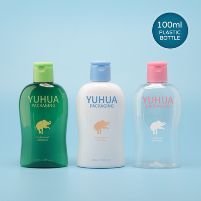 Сжиманное пластиковое OEM разливает 100ml по бутылкам с ясностью цвета верхней крышки сальто белой