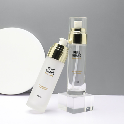 Роскошное стеклянное печатание экрана контейнера бутылки 60ml лосьона косметическое упаковывая