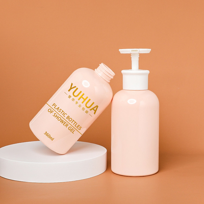 пластиковая упаковка 360ml разливает розовый цвет по бутылкам с горячим штемпелюя насосом лосьона