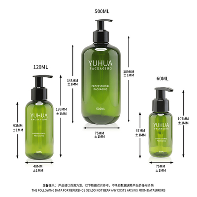 Recyclable Biodegradable пластиковая бутылка 60ml 120ml 500ml лосьона для заботы кожи