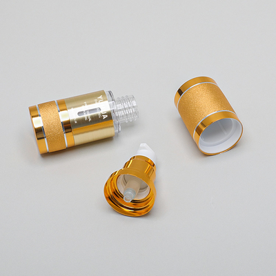 Золота бутылки 15ml 30ml 50ml 100ml насоса лосьона цилиндра бутылка насоса сути безвоздушного пустая