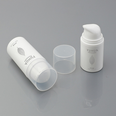 Custom Plastic Packaging Bottles 15ml 30ml 50ml White Airless Bottles