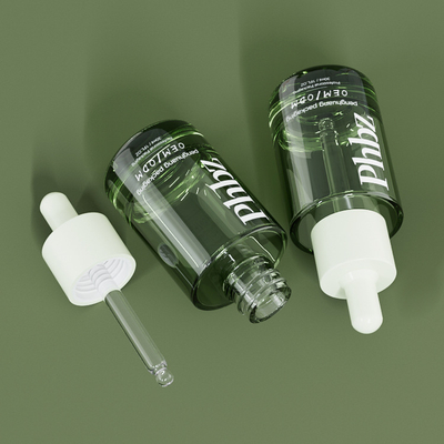 Бутылка сыворотки бутылок капельницы OEM 30ML 1oz роскошная стеклянная зеленая