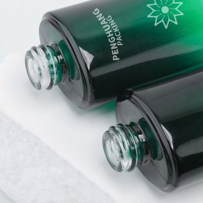 бутылка лосьона стекла красоты 55ml заморозила лосьон косметический подарок бутылки установил зеленый цвет Skincare упаковывая