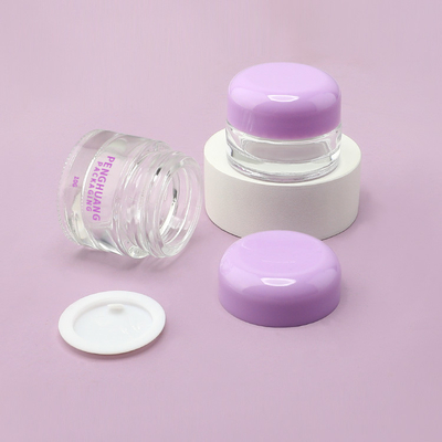 Luxury Glass Cream Jars Set Прозрачный круглый 5г 10г Пустой балсам для губ