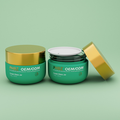 OEM ODM Пустой матовый косметический крем Jar 100г Стеклянный корпус масло Jar с крышкой