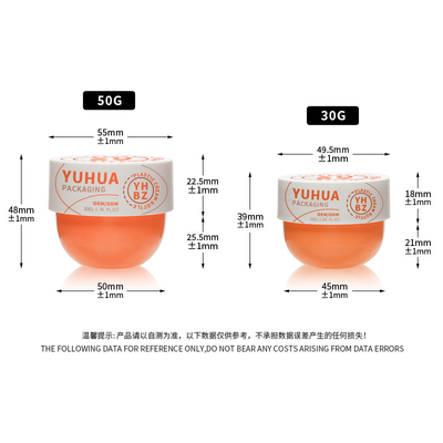 30 мл 50 мл Пластиковая косметическая банка Эко дружественная Pp Body Butter Cream Jar С Flip Cap Jar