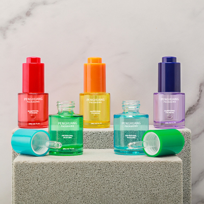 бутылка сыворотки бутылки стекла эфирного масла 20ml 25ml 40ml 50ml роскошная упаковывая с капельницей