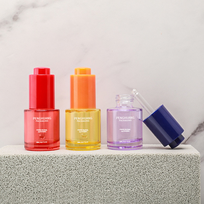 бутылка сыворотки бутылки стекла эфирного масла 20ml 25ml 40ml 50ml роскошная упаковывая с капельницей