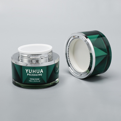 50G пластиковые упаковочные банки Luxuyr пустые акриловые пластиковые кружки с крышкой