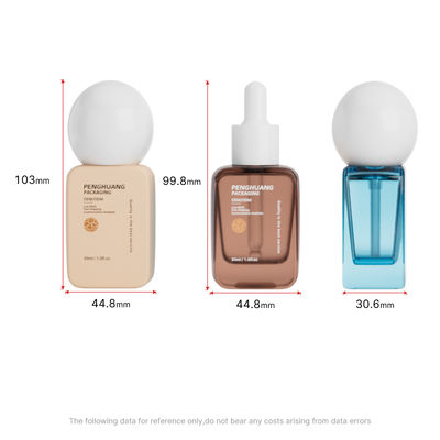 Оптовые флаконы для тональной основы класса люкс 30 мл, круглый колпачок, толстое дно, пустые флаконы для жидкой тональной основы