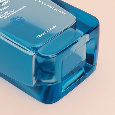 Пустые оптовые бутылки для насосов 30 мл Круглые шариковые крышки квадратные стеклянные жидкие бутылки