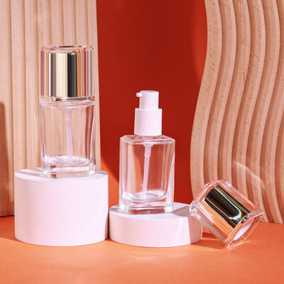 Стеклянные флаконы для жидкой тональной основы, косметическая упаковка объемом 30 мл с возможностью индивидуальной печати и прочной герметичной конструкцией, предотвращающей утечки