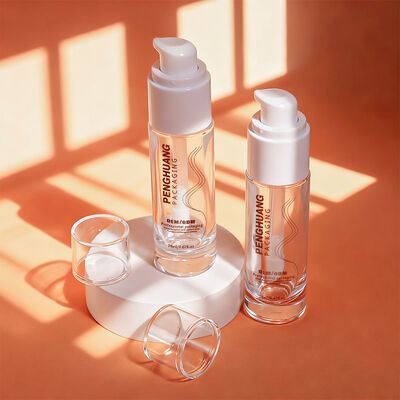 Liquid Foundation Bottles glass cosmetic packaging set with 30ml capacity customizable printing and durable airtight leak proof design