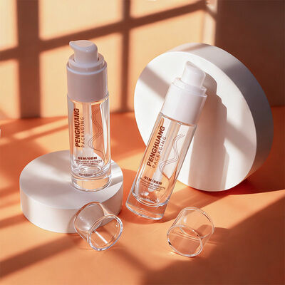 Liquid Foundation Bottles glass cosmetic packaging set with 30ml capacity customizable printing and durable airtight leak proof design