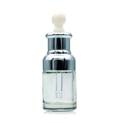 бутылка капельницы косметической сути масла сыворотки бутылки стекла 35ml пустой ясная красочная в запасе S020