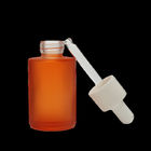 Frosted Flat Shoulder Serum Skincare Hair Oil  Glass Serum Dropper Bottle 30ml Square Painting Bottle Cosmetic Serum Oil