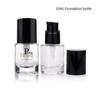 Luxury Small Square 30ml Foundation Bottle Screen Printing With Metal Screw Cap