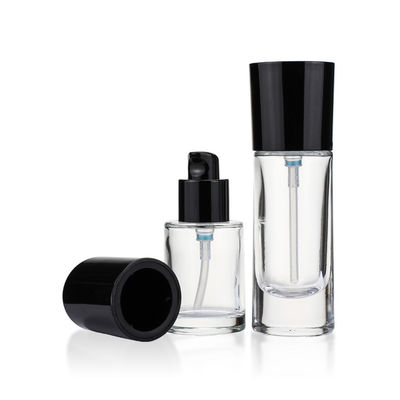 Низкий OEM формы ясный стеклянный насос разливает 30ml по бутылкам заморозил ровную поверхность