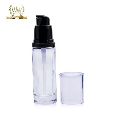Роскошные косметики круга 30ml упаковывая стеклянную жидкостную бутылку учреждения с насосом красоты