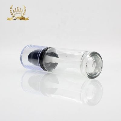 Роскошные косметики круга 30ml упаковывая стеклянную жидкостную бутылку учреждения с насосом красоты