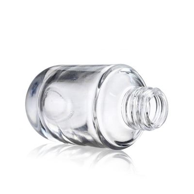 Бутылка учреждения 30ml Китая пустая ясная стеклянная жидкостная с белым макияжем формы насоса F139 популярным