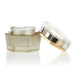 Роскошный косметический опарник 30g упаковывая опарникы Skincare шестиугольные стеклянные