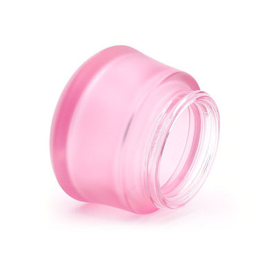 Опарникы роскошной сливк пинка 50ml стеклянные вокруг Frost с пластиковой крышкой