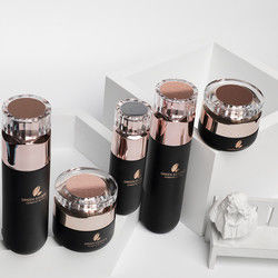 Черный косметический упаковывая набор 40ml-120ml для лосьона сливк заботы кожи