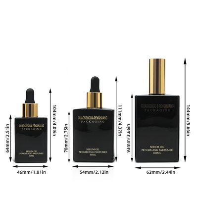 насоса бутылки капельницы эфирного масла сыворотки 30ml 50ml 100ml упаковка стеклянного косметическая