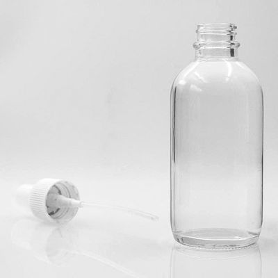 Жидкостные бутылки стекла Бостон ясности 120ml с брызгами насоса