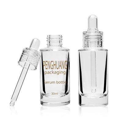 прозрачная бутылка стекла капельницы для сыворотки 30ml