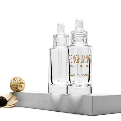 прозрачная бутылка стекла капельницы для сыворотки 30ml