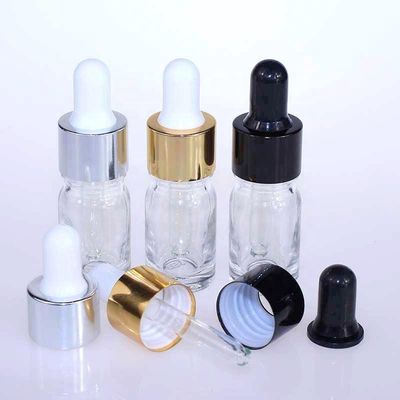 Прозрачная бутылка стекла капельницы масла золота 0.16OZ для необходимой воды