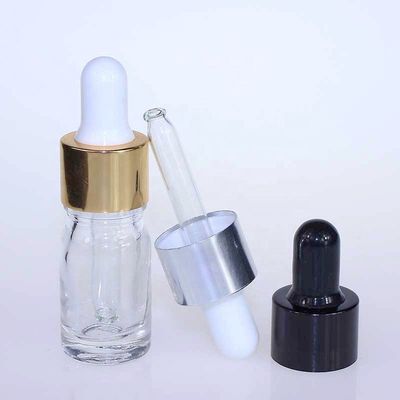 Прозрачная бутылка стекла капельницы масла золота 0.16OZ для необходимой воды