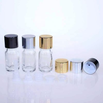 Прозрачная бутылка стекла капельницы масла золота 0.16OZ для необходимой воды