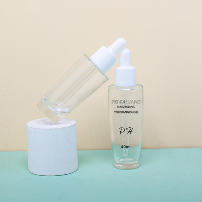 Бутылка 40ml сыворотки лосьона капельницы прессы бутылки капельницы масла стеклянная