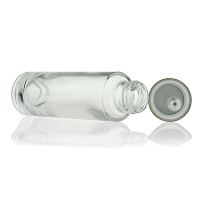 Cosmetic Glass Dropper Face Serum Bottles 30ml Clear Round Bottle