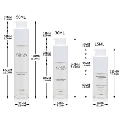 ЛЮБИМЦА бутылки стены бутылки округлой формы бутылка 15ml 30ml 50ml двойного безвоздушного оптового пластиковая прозрачная