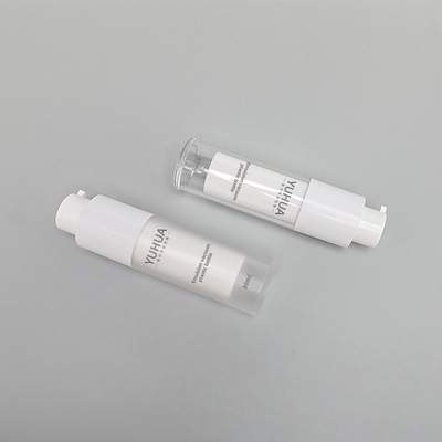 Бутылка 15ml 30ml 50ml безвоздушного ЛЮБИМЦА стены двойника округлой формы пластиковая прозрачная