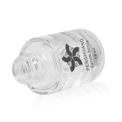 бутылка цилиндра 15ml круглая стеклянная с белой пластиковой капельницей
