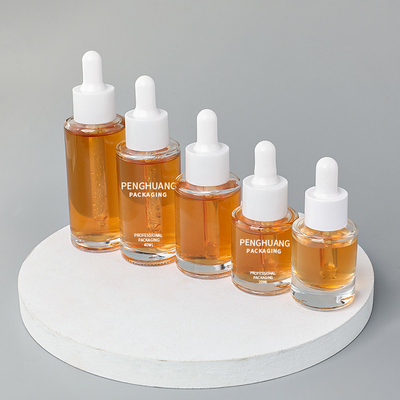 округлая форма масла бутылки капельницы сыворотки 15ml 20ml 30ml 40ml 50ml упаковывая стеклянная