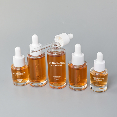 округлая форма масла бутылки капельницы сыворотки 15ml 20ml 30ml 40ml 50ml упаковывая стеклянная
