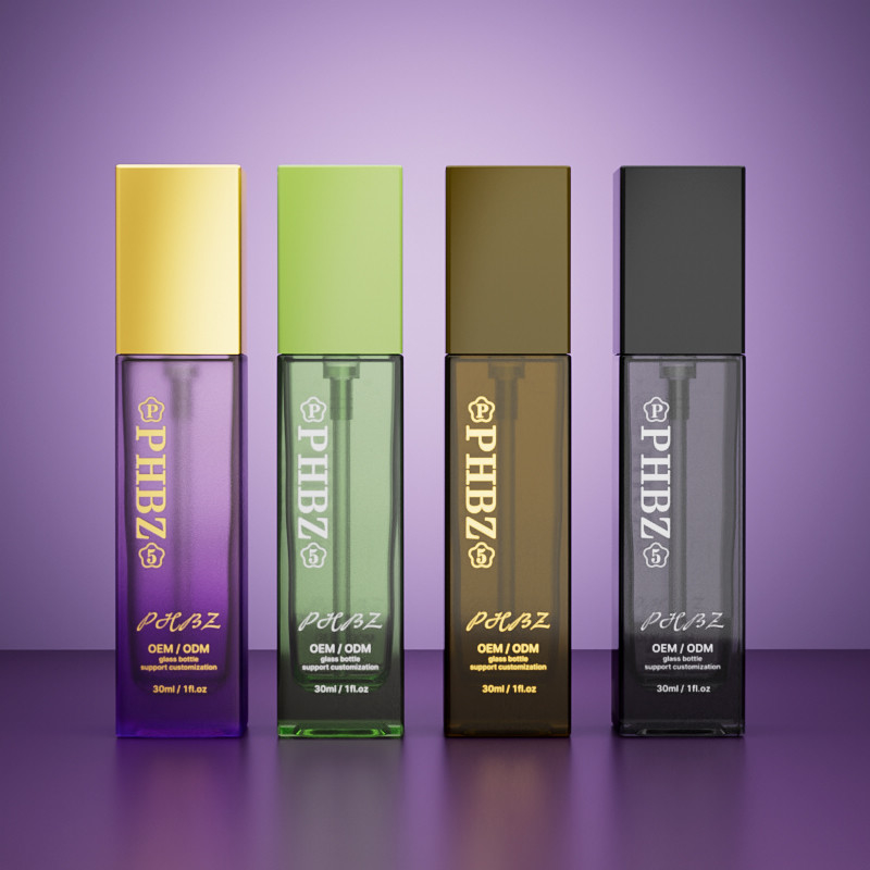 OEM ODM Luxury Empty Glass Liquid Foundation Бутылка квадратная бутылка насос для упаковки по уходу за кожей
