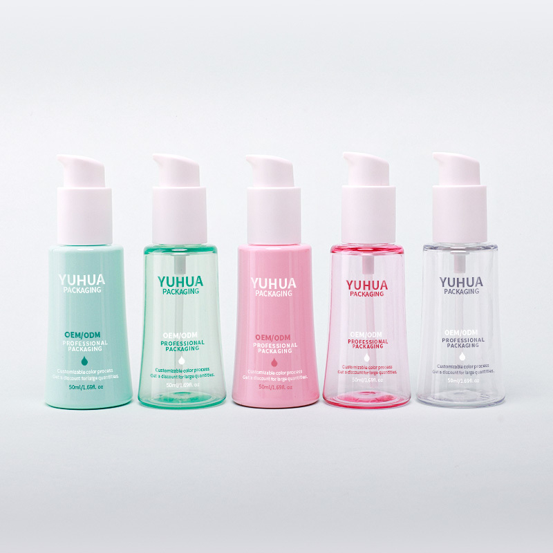 Пластиковая бутылка-дозатор для лосьона для лица и тела 50 мл, коническая бутылка для масляной сыворотки для эффективных решений по уходу за кожей