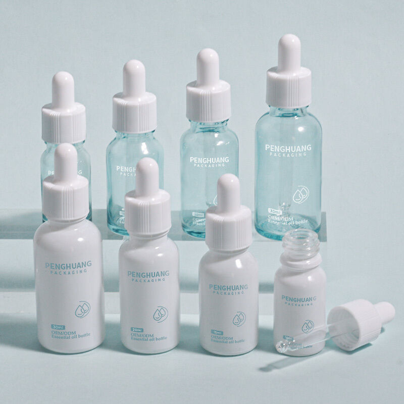 Стеклянный капельщик для масла Стеклянная бутылка логотип индивидуальный гладкий контейнер, предназначенный для эфирных масел сывороток и косметических приложений