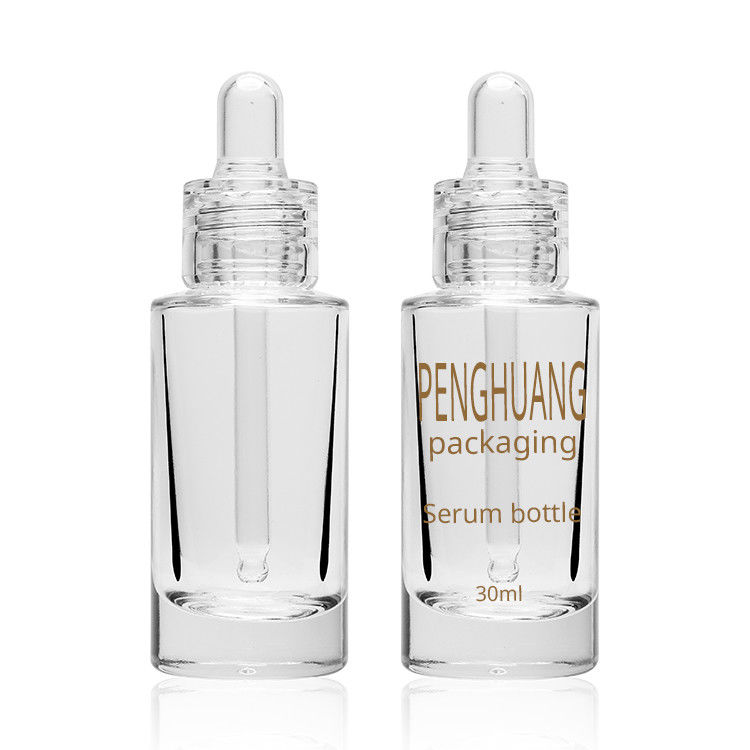 transparent dropper glass bottle for serum 30ml