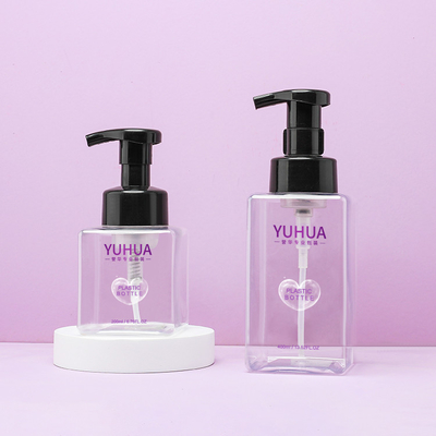 бутылка насоса пены формы 250ml 400mlsquare пластиковая с черным дизайном насоса пены