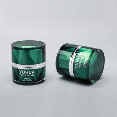 50G пластиковые упаковочные банки Luxuyr пустые акриловые пластиковые кружки с крышкой