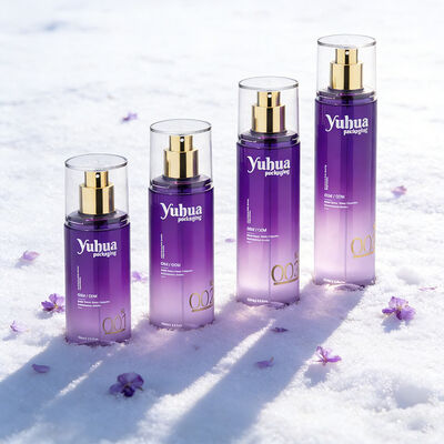 Комплект косметической упаковки Пластиковые бутылки с индивидуальным логотипом Шелковый экран и горячая печать для тонизирующего лосьона и сывороточного хранилища